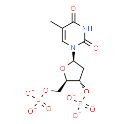 ChemSpider 2D Image | 3',5'-Di-O-phosphonatothymidine | C10H12N2O11P2