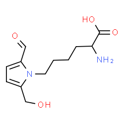 ChemSpider 2D Image | 6-[2-Formyl-5-(hydroxymethyl)-1H-pyrrol-1-yl]norleucine | C12H18N2O4