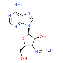 ChemSpider 2D Image | 3'-Deoxy-3'-azidoadenosine | C10H12N8O3