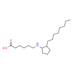 ChemSpider 2D Image | 6-[(2-Octylcyclopentyl)amino]hexanoic acid | C19H37NO2