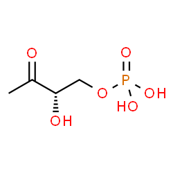 ChemSpider 2D Image | (3S)-3-Hydroxy-4-(phosphonooxy)-2-butanone | C4H9O6P