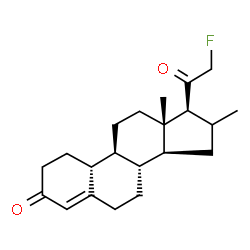 ChemSpider 2D Image | 21-Fluoro-16-methyl-19-norpregn-4-ene-3,20-dione | C21H29FO2