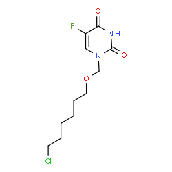 ChemSpider 2D Image | 1-{[(6-Chlorohexyl)oxy]methyl}-5-fluoro-2,4(1H,3H)-pyrimidinedione | C11H16ClFN2O3