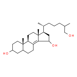 ChemSpider 2D Image | Cholest-8(14)-ene-3,15,26-triol | C27H46O3
