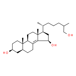 ChemSpider 2D Image | 5alpha-Cholest-8(14)-ene-3beta,15beta,26-triol | C27H46O3