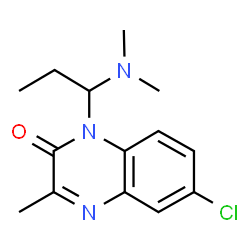 ChemSpider 2D Image | 6-Chloro-1-[1-(dimethylamino)propyl]-3-methyl-2(1H)-quinoxalinone | C14H18ClN3O