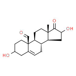 ChemSpider 2D Image | 3,16-Dihydroxy-17-oxoandrost-5-en-19-al | C19H26O4