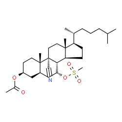 ChemSpider 2D Image | (3beta,5alpha,7alpha)-9-Cyano-7-[(methylsulfonyl)oxy]cholestan-3-yl acetate | C31H51NO5S