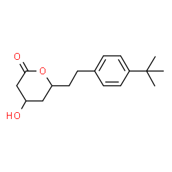 ChemSpider 2D Image | 6-(2-(4-(1,1-Dimethylethyl)phenyl)ethyl)tetrahydro-4-hydroxy-2H-pyran-2-one | C17H24O3