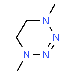 ChemSpider 2D Image | 1,4,5,6-Tetrahydro-1,4-dimethyl-1,2,3,4-tetrazine | C4H10N4