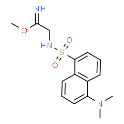 ChemSpider 2D Image | Methyl 2-({[5-(dimethylamino)-1-naphthyl]sulfonyl}amino)ethanimidate | C15H19N3O3S