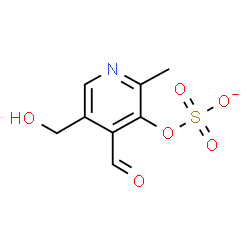 ChemSpider 2D Image | 4-Formyl-5-(hydroxymethyl)-2-methyl-3-pyridinyl sulfate | C8H8NO6S