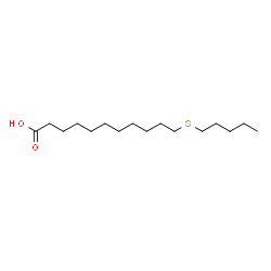 ChemSpider 2D Image | 11-(Pentylsulfanyl)undecanoic acid | C16H32O2S