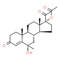 ChemSpider 2D Image | (6alpha)-6-Hydroxy-6-methyl-3,20-dioxopregn-4-en-17-yl acetate | C24H34O5