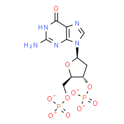 ChemSpider 2D Image | 2'-Deoxy-3',5'-di-O-phosphonatoguanosine | C10H11N5O10P2