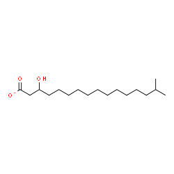 ChemSpider 2D Image | 3-Hydroxy-15-methylhexadecanoate | C17H33O3