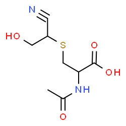 ChemSpider 2D Image | N-Acetyl-S-(1-cyano-2-hydroxyethyl)cysteine | C8H12N2O4S