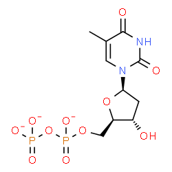 ChemSpider 2D Image | thymidine 5'-pyrophosphate | C10H13N2O11P2
