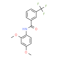 ChemSpider 2D Image | N-(2,4-Dimethoxyphenyl)-3-(trifluoromethyl)benzamide | C16H14F3NO3