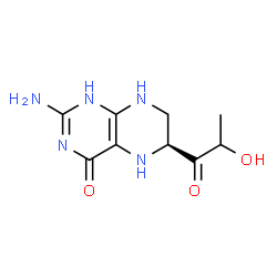 ChemSpider 2D Image | (6S)-2-Amino-6-lactoyl-5,6,7,8-tetrahydro-4(1H)-pteridinone | C9H13N5O3