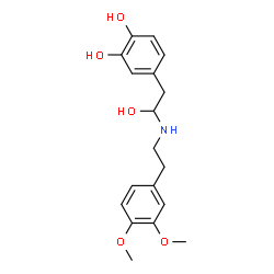 ChemSpider 2D Image | 1-(3,4-Dimethoxyphenethylamino)-2-(3,4-dihydroxyphenyl)ethanol | C18H23NO5