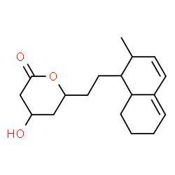 ChemSpider 2D Image | 4-Hydroxy-6-[2-(2-methyl-1,2,6,7,8,8a-hexahydro-1-naphthalenyl)ethyl]tetrahydro-2H-pyran-2-one | C18H26O3