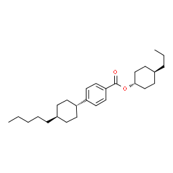 ChemSpider 2D Image | trans-4-Propylcyclohexyl 4-(trans-4-pentylcyclohexyl)benzoate | C27H42O2