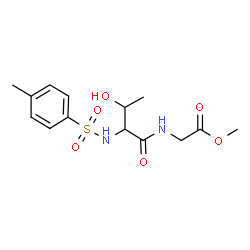 ChemSpider 2D Image | Methyl N-[(4-methylphenyl)sulfonyl]threonylglycinate | C14H20N2O6S