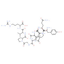 ChemSpider 2D Image | Tyr-gln-gln-pro-val-leu-gly-pro-val-arg | C53H85N15O14
