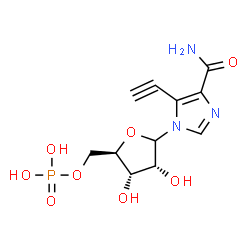 ChemSpider 2D Image | 5-Ethynyl-1-(5-O-phosphono-D-ribofuranosyl)-1H-imidazole-4-carboxamide | C11H14N3O8P
