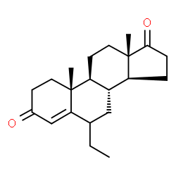 ChemSpider 2D Image | 6-Ethylandrost-4-ene-3,17-dione | C21H30O2