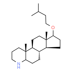 ChemSpider 2D Image | (4aR,4bS,6aS,9aS,9bR)-4a,6a-Dimethyl-7-(3-methylbutoxy)hexadecahydro-1H-indeno[5,4-f]quinoline | C23H41NO