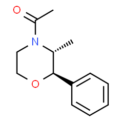 ChemSpider 2D Image | 1-[(2R,3R)-3-Methyl-2-phenyl-4-morpholinyl]ethanone | C13H17NO2