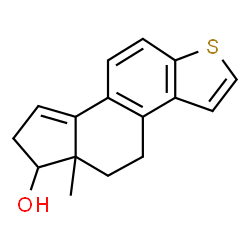ChemSpider 2D Image | 5a-Methyl-5,5a,6,7-tetrahydro-4H-cyclopenta[5,6]naphtho[2,1-b]thiophene-6-ol | C16H16OS