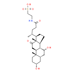 ChemSpider 2D Image | Ethanesulfonic acid, 2-(((3alpha,5beta,7alpha)-3,7-dihydroxy-12,24-dioxocholan-24-yl)amino)- | C26H43NO7S