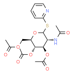 ChemSpider 2D Image | 2-Pyridinyl 2-acetamido-3,4,6-tri-O-acetyl-2-deoxy-1-thio-D-glucopyranoside | C19H24N2O8S