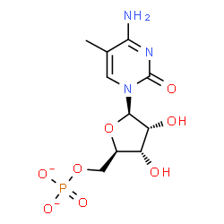 ChemSpider 2D Image | 5-Methyl-5'-O-phosphonatocytidine | C10H14N3O8P