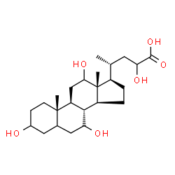 ChemSpider 2D Image | 3,7,12,23-Tetrahydroxycholan-24-oic acid | C24H40O6