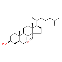 ChemSpider 2D Image | (3beta,5alpha)-3-Hydroxycholest-7-ene-14-carbaldehyde | C28H46O2
