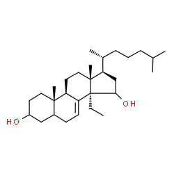ChemSpider 2D Image | 14-Ethylcholest-7-ene-3,15-diol | C29H50O2