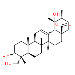 ChemSpider 2D Image | (3alpha)-3,19,23-Trihydroxyurs-12-en-28-oic acid | C30H48O5