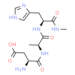 ChemSpider 2D Image | L-alpha-Aspartyl-L-alanyl-N-methyl-L-histidinamide | C14H22N6O5