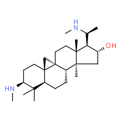 ChemSpider 2D Image | (3beta,5alpha,16alpha,20S)-4,4,14-Trimethyl-3,20-bis(methylamino)-9,19-cyclopregnan-16-ol | C26H46N2O