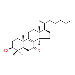 ChemSpider 2D Image | (3beta)-3-Hydroxylanost-8-en-7-one | C30H50O2