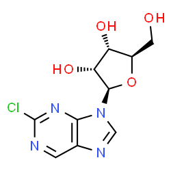 ChemSpider 2D Image | 2-Chloro-9-(beta-D-ribofuranosyl)-9H-purine | C10H11ClN4O4