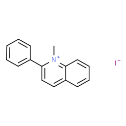 ChemSpider 2D Image | 1-Methyl-2-phenylquinolinium iodide | C16H14IN