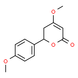 ChemSpider 2D Image | 4-Methoxy-6-(4-methoxyphenyl)-5,6-dihydro-2H-pyran-2-one | C13H14O4
