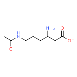 ChemSpider 2D Image | 6-Acetamido-3-aminohexanoate | C8H15N2O3