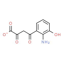 ChemSpider 2D Image | 4-(2-Amino-3-hydroxyphenyl)-2,4-dioxobutanoate | C10H8NO5