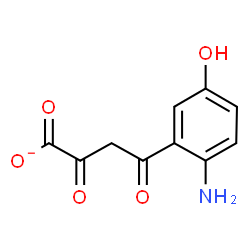 ChemSpider 2D Image | 4-(2-Amino-5-hydroxyphenyl)-2,4-dioxobutanoate | C10H8NO5
